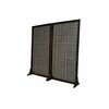 Ejoy Solid Wood Privacy Screen Room Divider With Wood Stand, 72'' x 72'' 36x72RoomDivider_CarbonGrey2pc